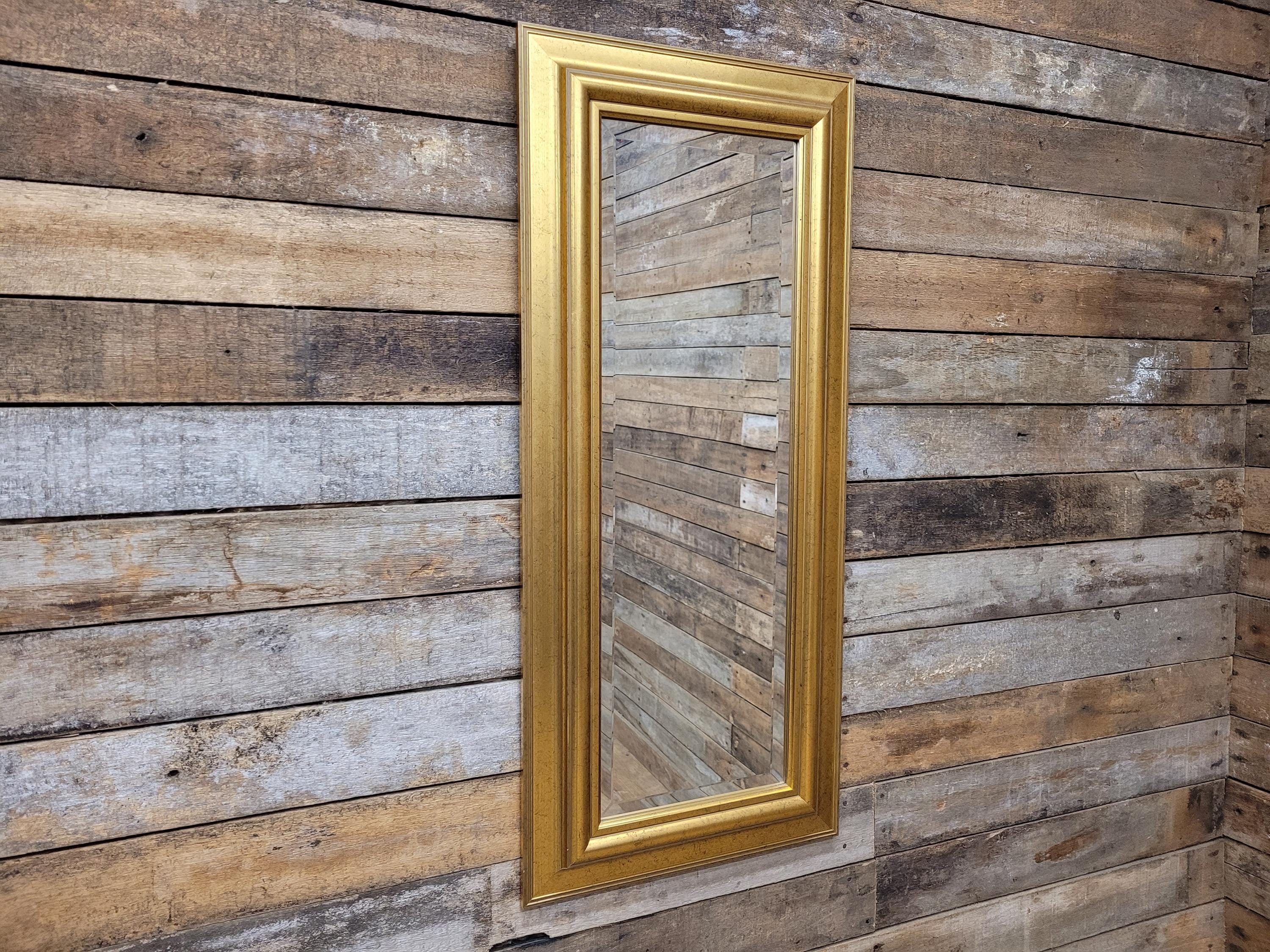 Tall Gilt Framed Wall Mirror Gold Rectangular Hall Bedroom Vintage Style