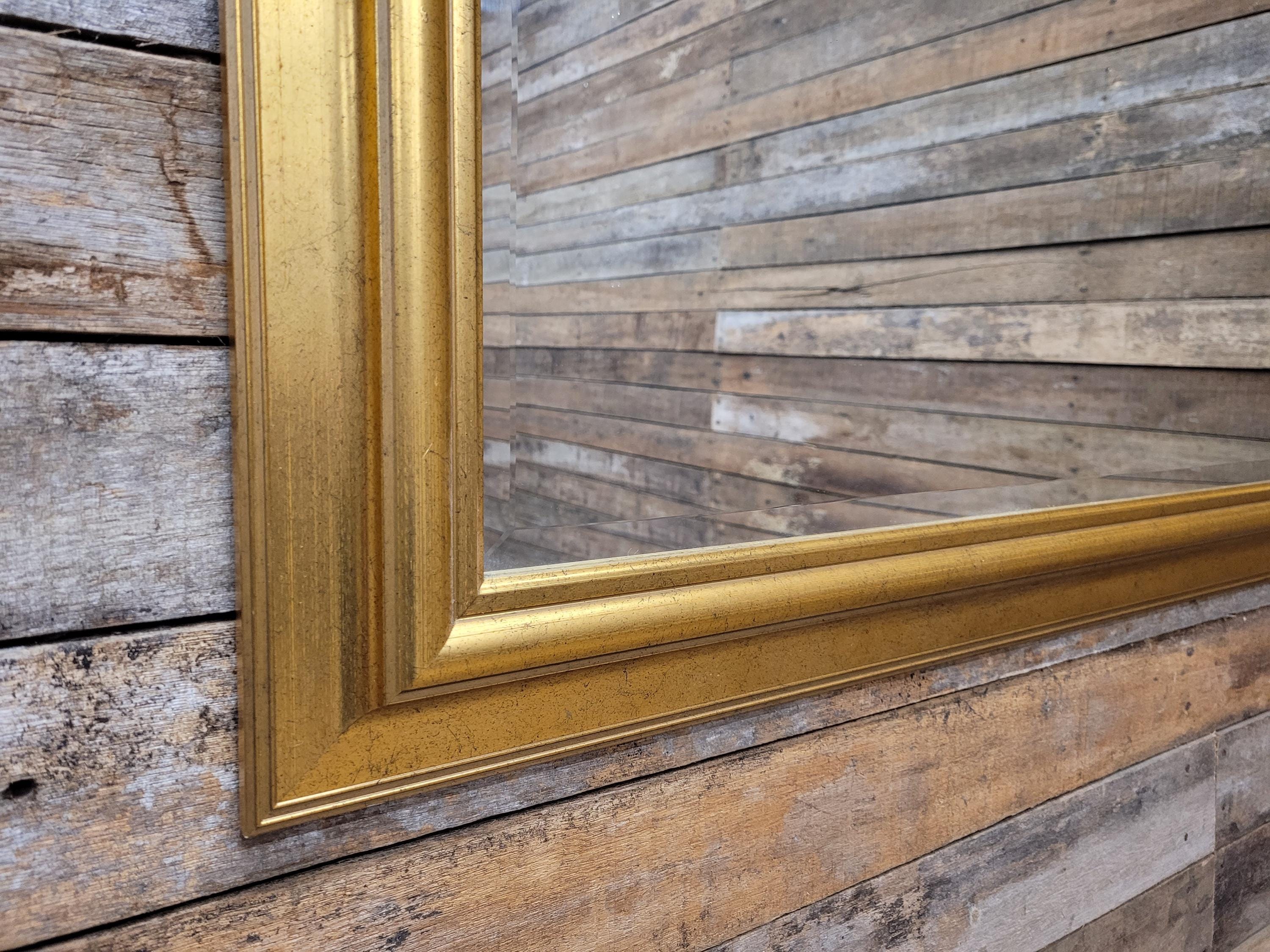 Large Gilt Framed Wall Mirror Gold Rectangular Vintage Style Overmantel