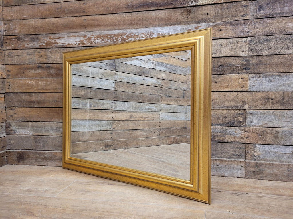 Large Gilt Framed Wall Mirror Gold Rectangular Vintage Style Overmantel