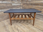 Vintage Mid Century Teak Coffee Table With Magazine Shelf Great Retro Design