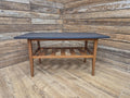 Vintage Mid Century Teak Coffee Table With Magazine Shelf Great Retro Design