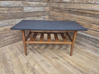Vintage Mid Century Teak Coffee Table With Magazine Shelf Great Retro Design