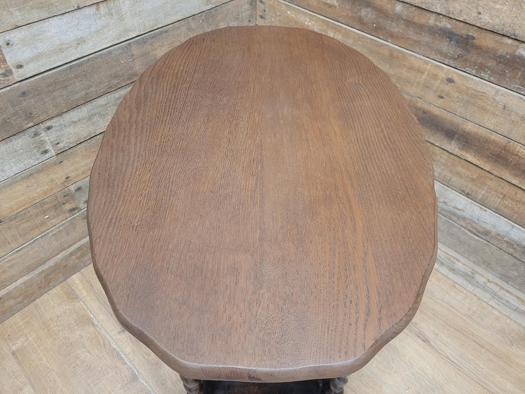 Barley Twist Vintage Oak Side Table Hall Wine Lamp Table Plant Stand