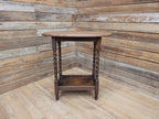 Barley Twist Vintage Oak Side Table Hall Wine Lamp Table Plant Stand