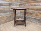 Barley Twist Vintage Oak Side Table Hall Wine Lamp Table Plant Stand