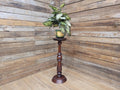Antique Edwardian Mahogany Torchiere Jardiniere Plant Stand Pedestal Carved