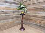 Antique Edwardian Mahogany Torchiere Jardiniere Plant Stand Pedestal Carved
