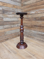 Antique Edwardian Mahogany Torchiere Jardiniere Plant Stand Pedestal Carved