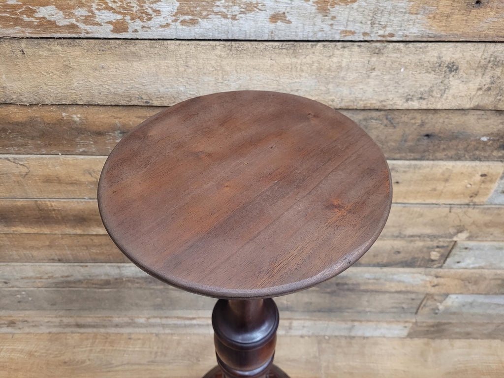 Antique Edwardian Mahogany Torchiere Jardiniere Plant Stand Pedestal Carved