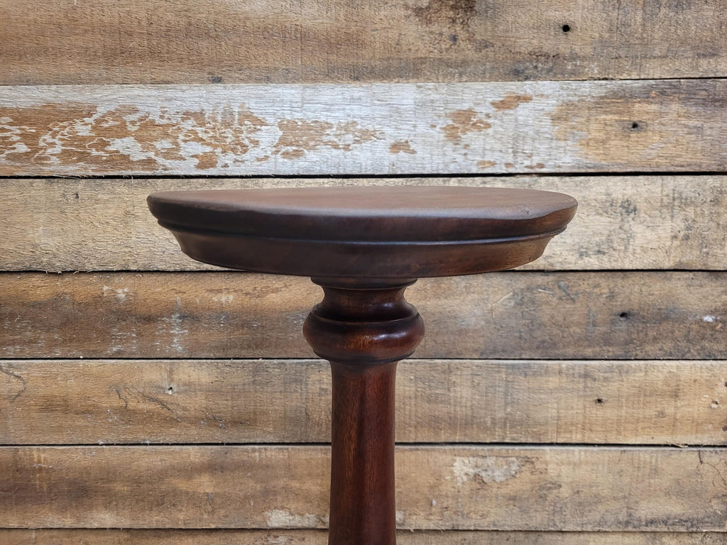 Antique Edwardian Mahogany Torchiere Jardiniere Plant Stand Pedestal Carved