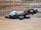 Vintage Leather Turtle Footstool Patchwork Animal Pouffe