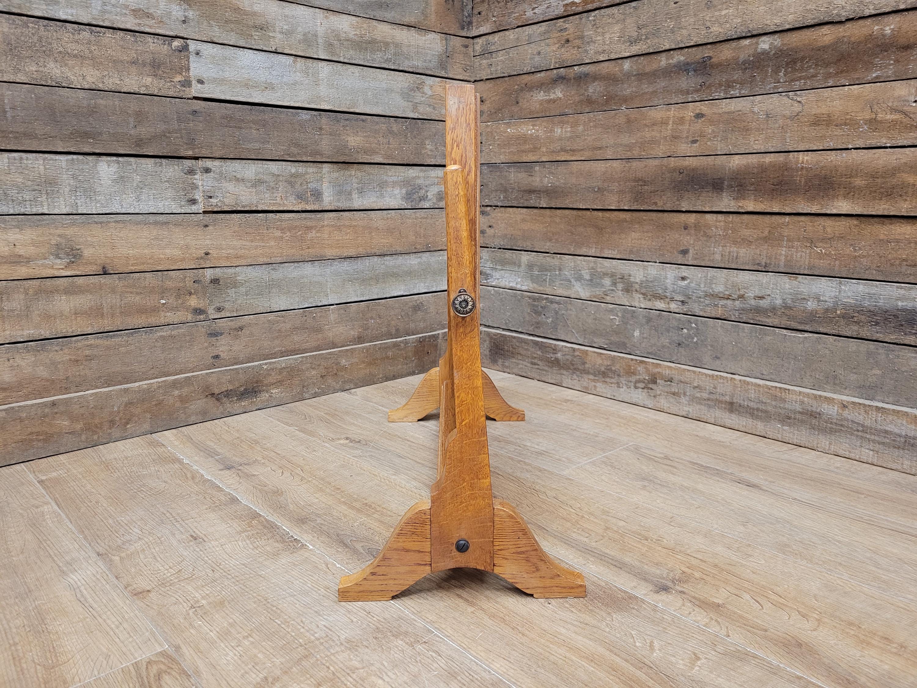 Air Ministry Mid Century Oak Free Standing Table Mirror Stamped A.M Crown