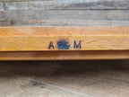 Air Ministry Mid Century Oak Free Standing Table Mirror Stamped A.M Crown