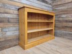 Vintage Solid Pine Open Bookcase with Adjustable Shelves