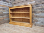 Vintage Solid Pine Open Bookcase with Adjustable Shelves