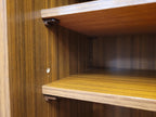 Vintage Avalon Bureau Cabinet Mid Century Drop Front Desk With Glass Cupboard