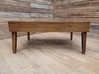 Retro Formica Coffee Table Mid Century Woodgrain Top Tapered Legs