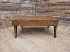 Retro Formica Coffee Table Mid Century Woodgrain Top Tapered Legs