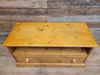 Vintage Pine Media Unit TV Stand Drop Down Front Cabinet Gaming Storage