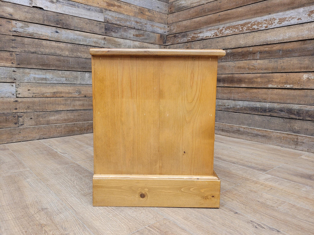 Vintage Pine Media Unit TV Stand Drop Down Front Cabinet Gaming Storage