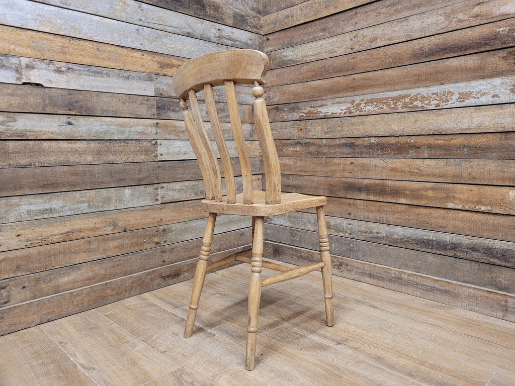 Antique Oak and Elm Lathe Back Chair Country Windsor Kitchen Chair
