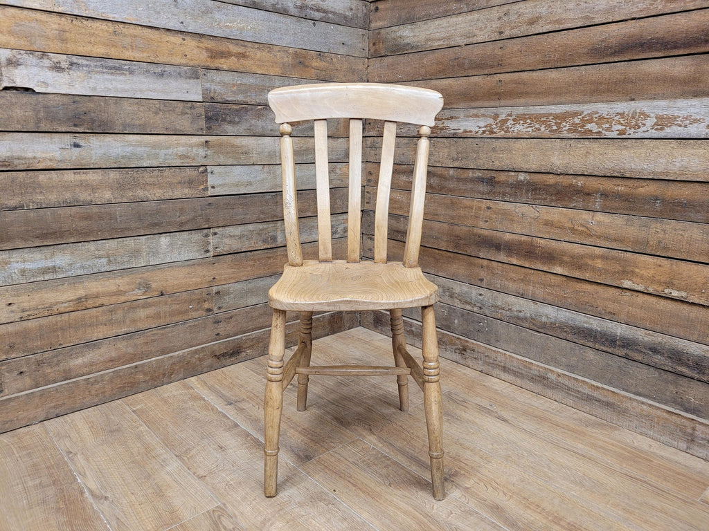 Antique Oak and Elm Lathe Back Chair Country Windsor Kitchen Chair
