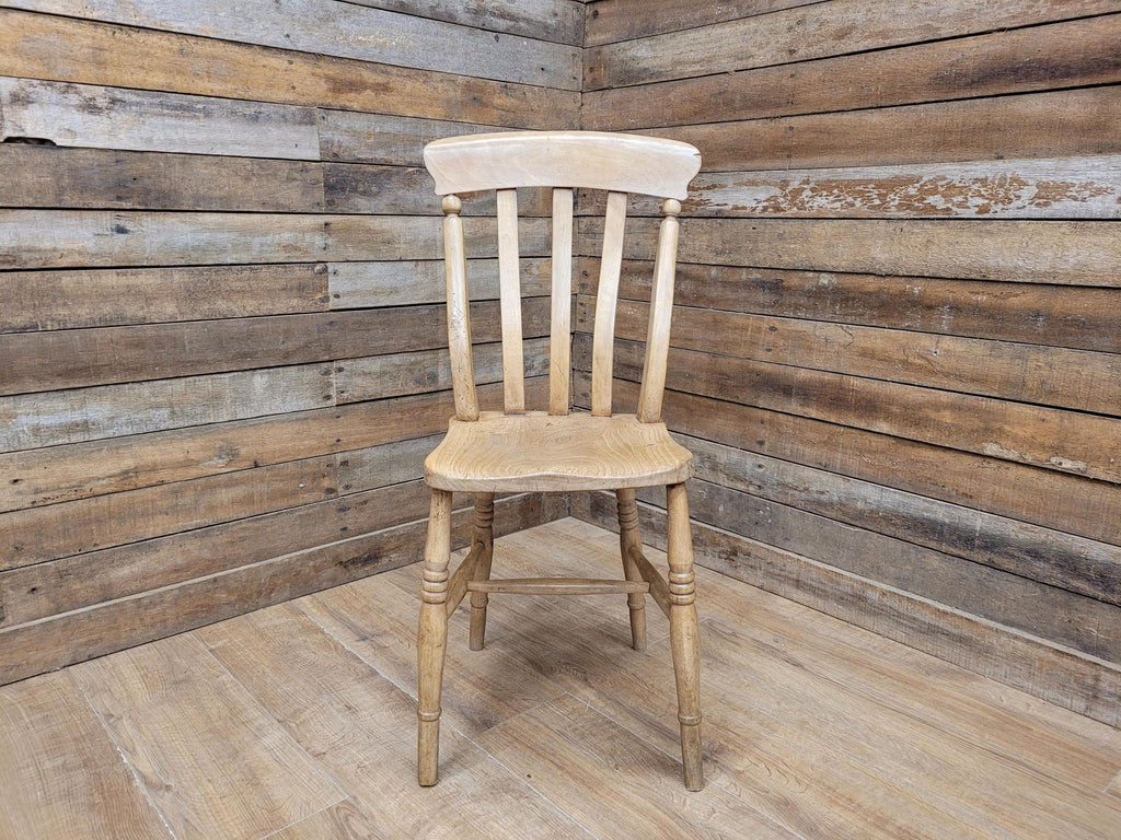 Antique Oak and Elm Lathe Back Chair Country Windsor Kitchen Chair