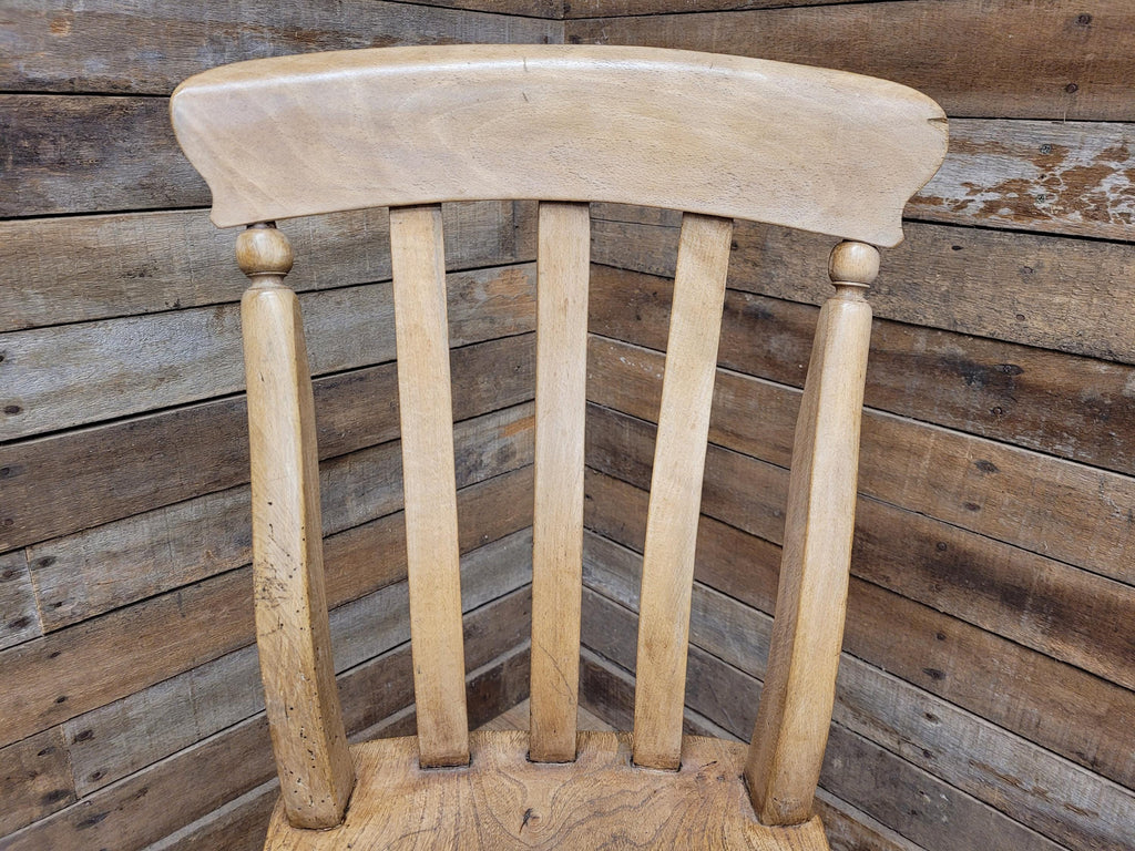 Antique Oak and Elm Lathe Back Chair Country Windsor Kitchen Chair