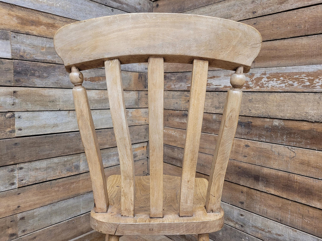 Antique Oak and Elm Lathe Back Chair Country Windsor Kitchen Chair