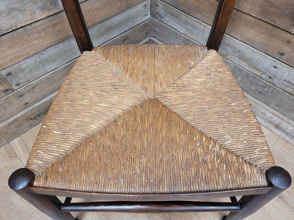 Arts & Crafts Rush Seat Ladder Back Chair c1900 Antique