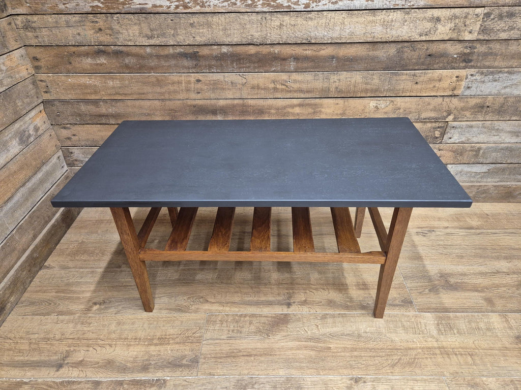 Vintage Mid Century Teak Coffee Table With Magazine Shelf Great Retro Design