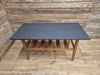 Vintage Mid Century Teak Coffee Table With Magazine Shelf Great Retro Design