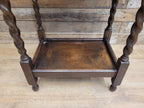 Barley Twist Vintage Oak Side Table Hall Wine Lamp Table Plant Stand