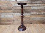 Antique Edwardian Mahogany Torchiere Jardiniere Plant Stand Pedestal Carved
