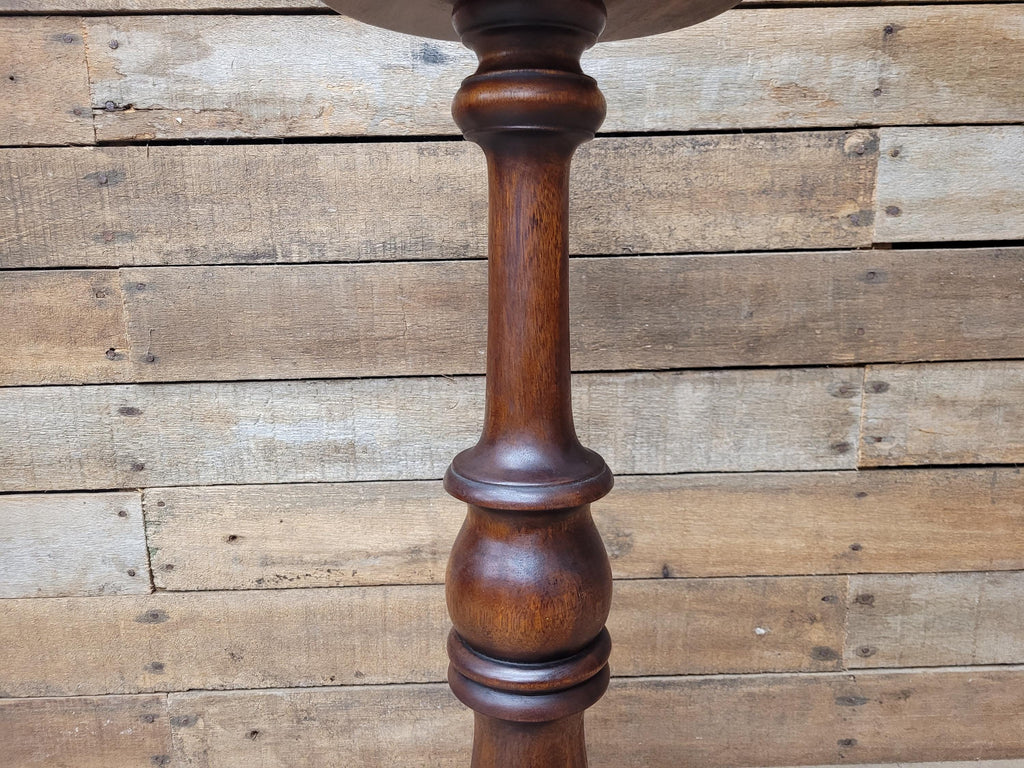 Antique Edwardian Mahogany Torchiere Jardiniere Plant Stand Pedestal Carved