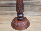 Antique Edwardian Mahogany Torchiere Jardiniere Plant Stand Pedestal Carved