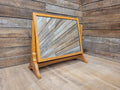 Air Ministry Mid Century Oak Free Standing Table Mirror Stamped A.M Crown