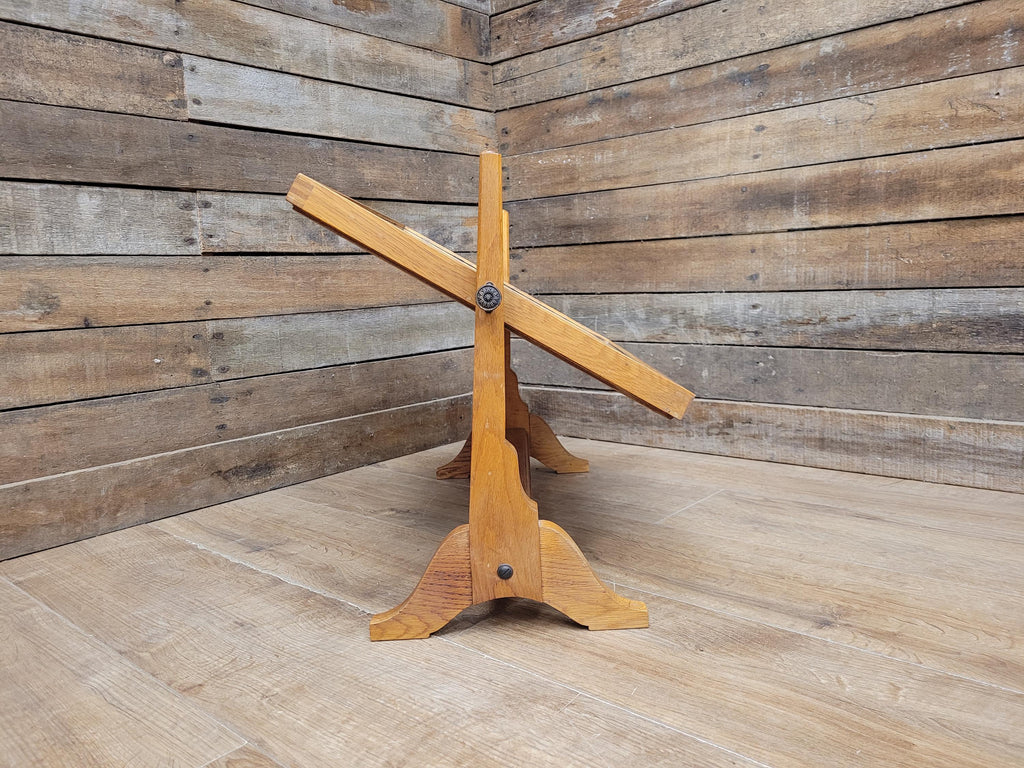 Air Ministry Mid Century Oak Free Standing Table Mirror Stamped A.M Crown