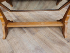 Air Ministry Mid Century Oak Free Standing Table Mirror Stamped A.M Crown