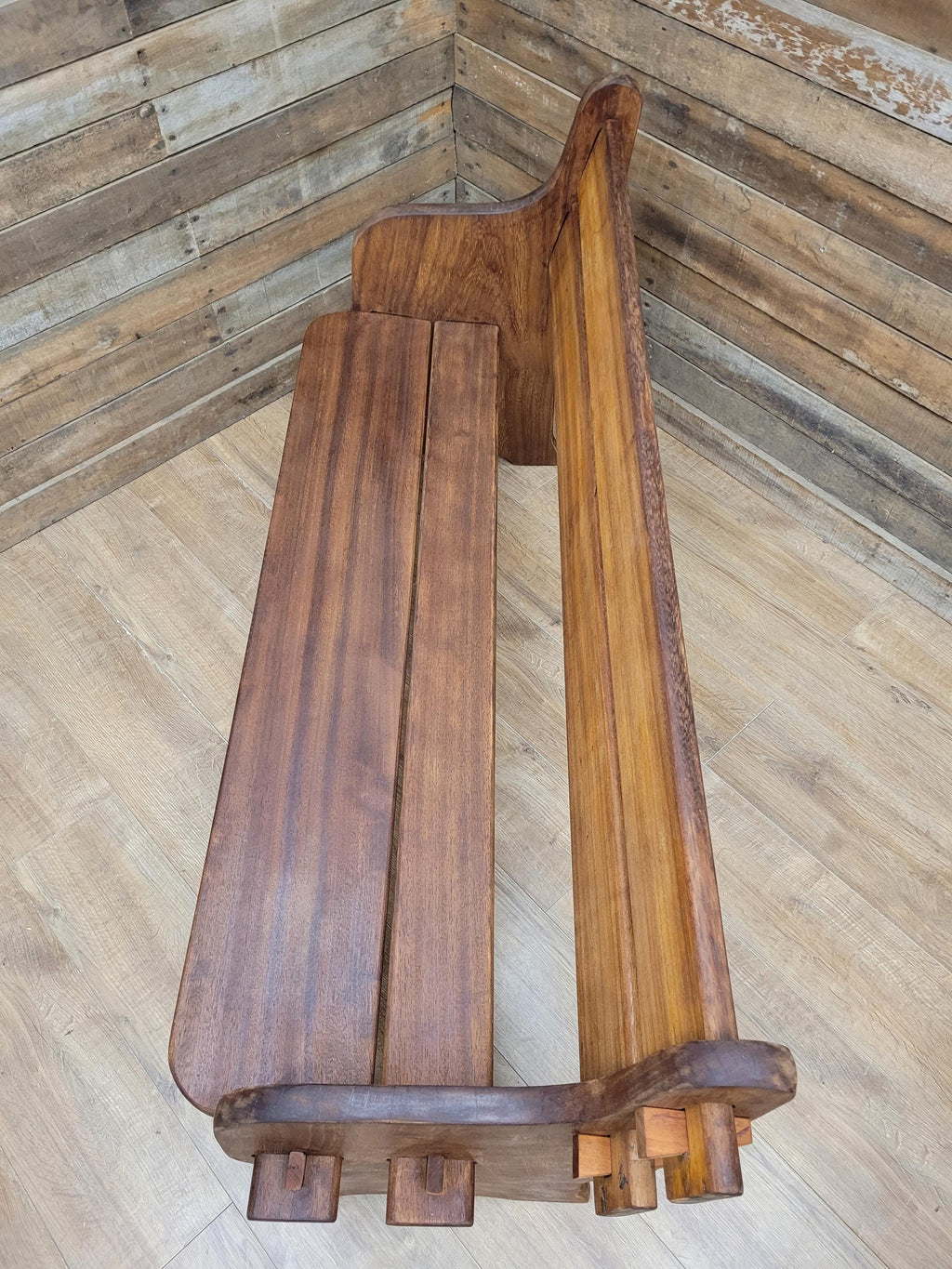 Hattersley Keighley Teak Bench Church Pew Style Hall Bench Solid Wood Seating