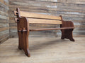 Hattersley Keighley Teak Bench Church Pew Style Hall Bench Solid Wood Seating