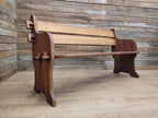 Hattersley Keighley Teak Bench Church Pew Style Hall Bench Solid Wood Seating