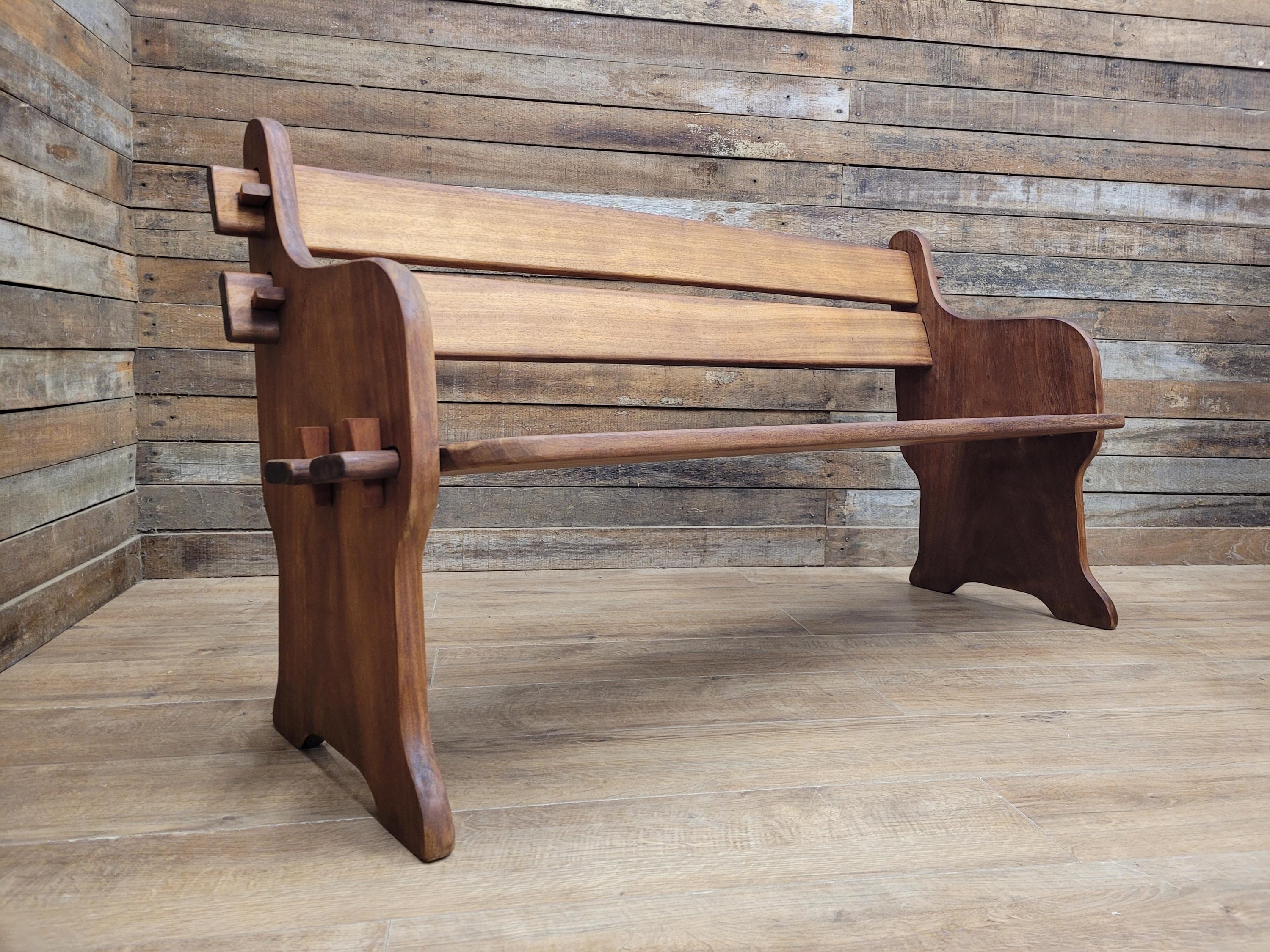 Hattersley Keighley Teak Bench Church Pew Style Hall Bench Solid Wood Seating