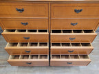 Vintage Large Ten Drawer Chest Cabriole Legs Inlaid Top Chest Of Drawers