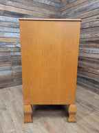 Vintage Large Ten Drawer Chest Cabriole Legs Inlaid Top Chest Of Drawers
