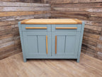 Painted Oak Sideboard 2 Door 2 Drawer Fusion Paint Carriage House Green Cupboard
