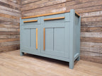 Painted Oak Sideboard 2 Door 2 Drawer Fusion Paint Carriage House Green Cupboard