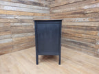 Distressed Three Drawer Chest Black Painted Wooden Chest Antique Style