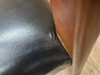 Teak Dining Chairs Set Mid Century Ladder Back Black Seat Four Retro Chairs