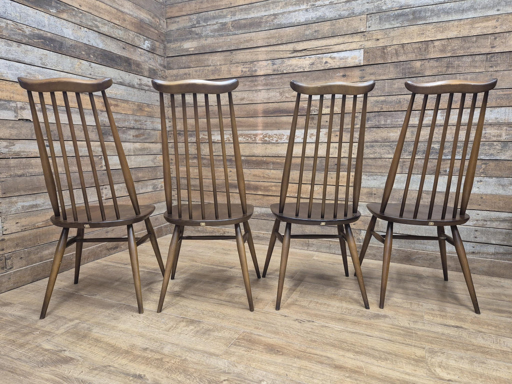 Ercol Goldsmith Chairs Elm Golden Dawn Mid Century Set Of Four Retro Chic